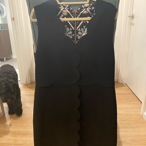 Ted Baker Scalloped Black Dress